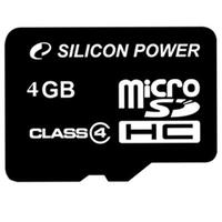 Карта памяти Silicon Power 4Gb microSDHC class 4 (SP004GBSTH004V10) image 1