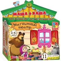 Настольная игра Vladi Toys Магнитный театр Маша и Медведь Маша + каша (VT3206-06) image 1