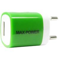 Сетевое зарядное устройство MaxPower One 1A Green (33831)