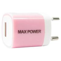 Сетевое зарядное устройство MaxPower One 1A Pink (33832) image 1